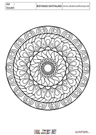 Mandala boyama sayfaları